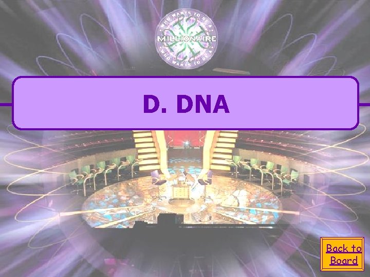 D. DNA Back to Board D. DNA Back to Board