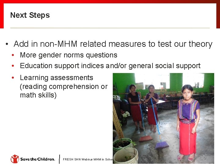 Next Steps • Add in non-MHM related measures to test our theory • More