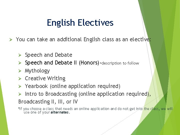 HRHS Course Options for Rising 11 th graders