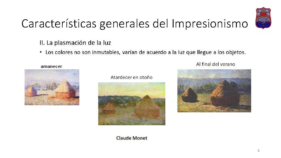 Características generales del Impresionismo amanecer 5 