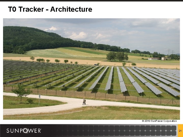 T 0 Tracker - Architecture © 2010 Sun. Power Corporation 21 