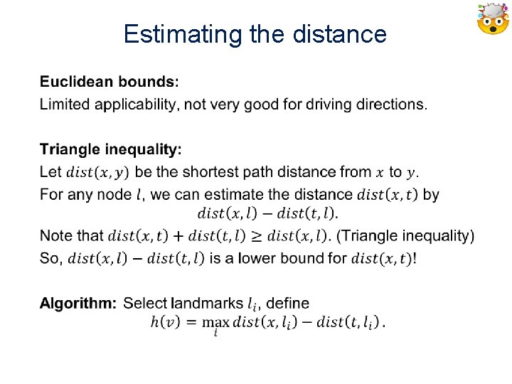 Estimating the distance 