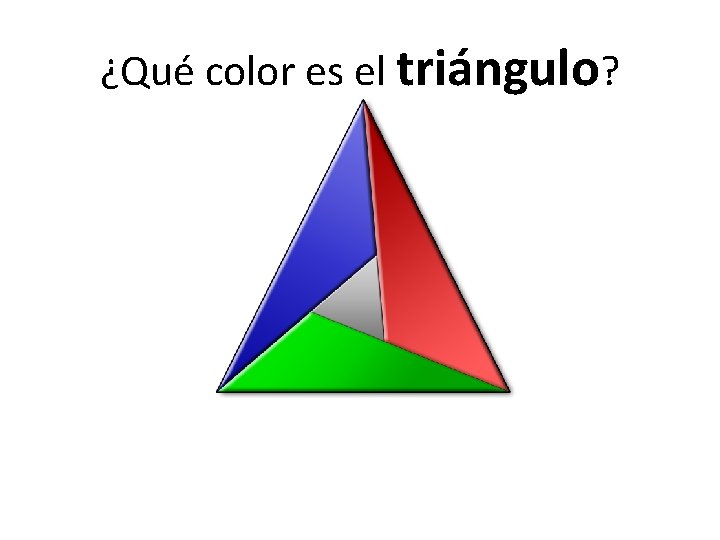 ¿Qué color es el triángulo? 
