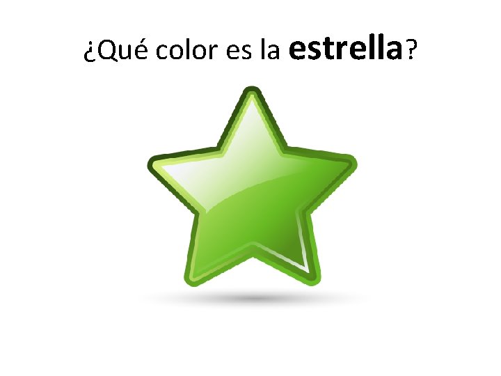 ¿Qué color es la estrella? 