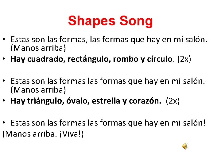 Shapes Song • Estas son las formas, las formas que hay en mi salón.