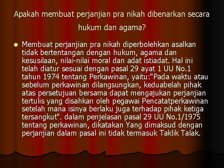 Apakah membuat perjanjian pra nikah dibenarkan secara hukum dan agama? l Membuat perjanjian pra Apakah membuat perjanjian pra nikah dibenarkan secara hukum dan agama? l Membuat perjanjian pra