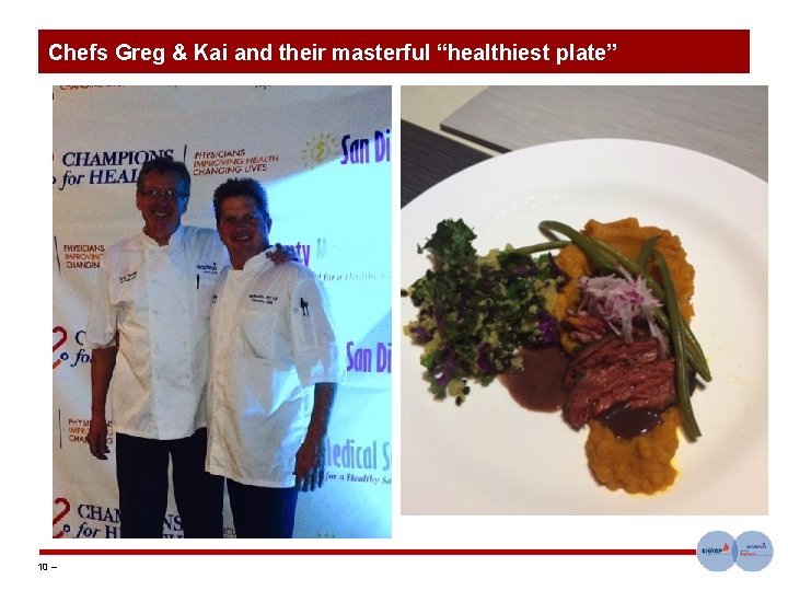 Chefs Greg & Kai and their masterful “healthiest plate” 10 – 