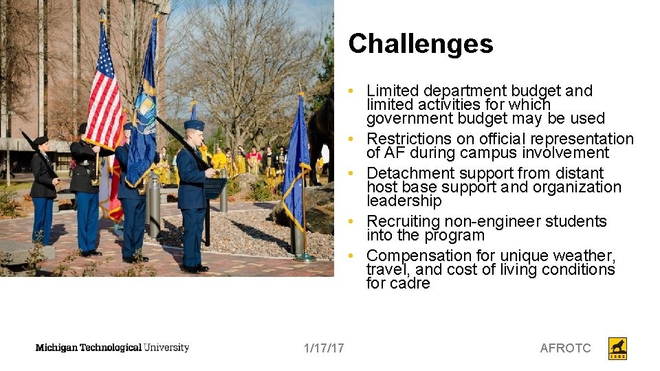 Challenges • Limited department budget and limited activities for which government budget may be
