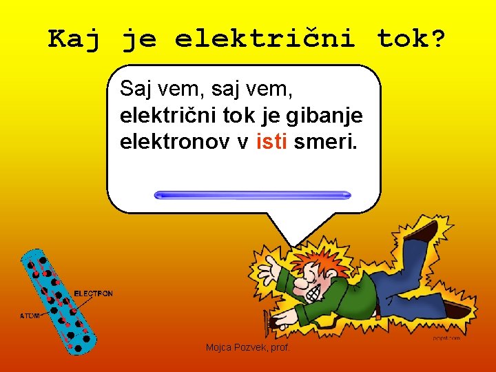 Kaj je električni tok? Saj vem, saj vem, električni tok je gibanje elektronov v