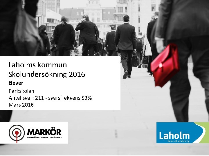 Laholms kommun Skolundersökning 2016 Elever Parkskolan Antal svar: 211 - svarsfrekvens 53% Mars 2016