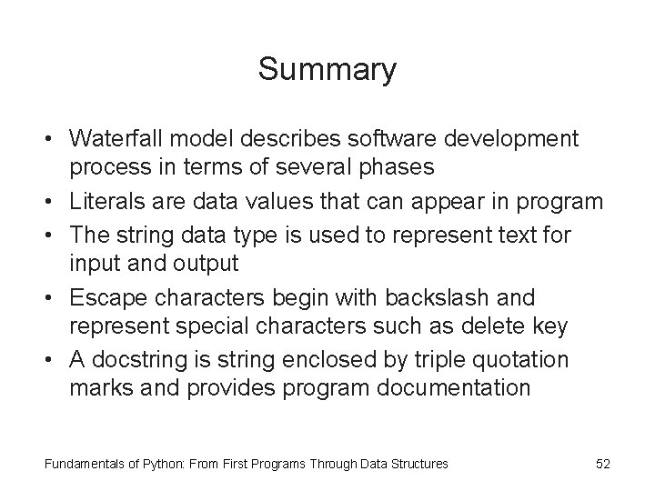 Summary • Waterfall model describes software development process in terms of several phases • Summary • Waterfall model describes software development process in terms of several phases •