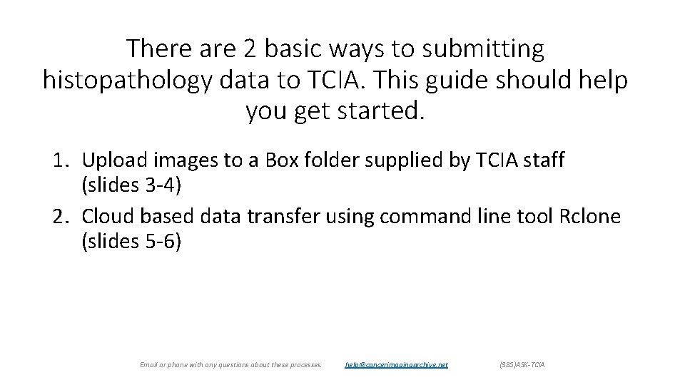 Tcia Module Sending Histopathology Images to TCIA Prepared by TCIA