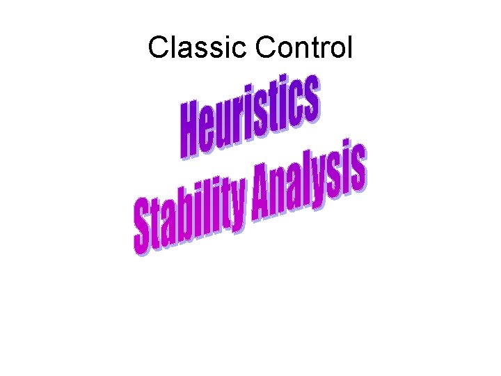 Classic Control Classic Control