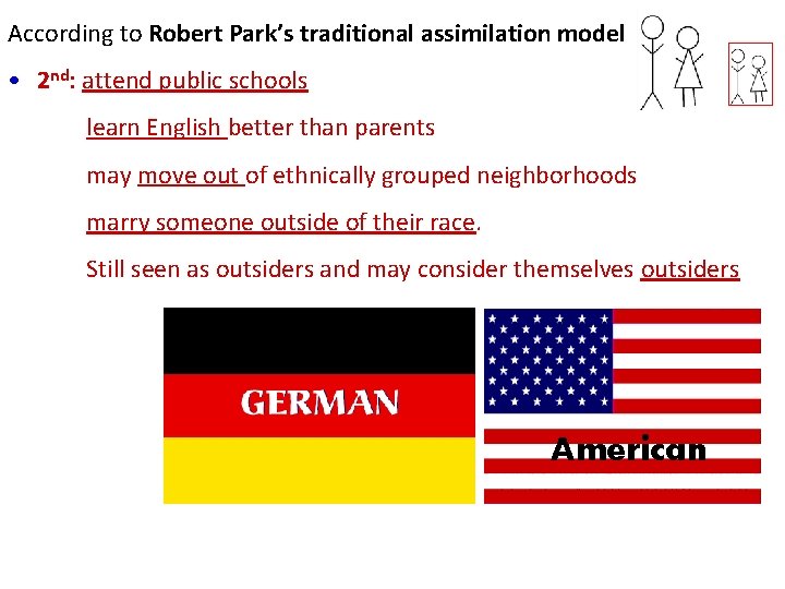 According to Robert Park’s traditional assimilation model • 2 nd: attend public schools learn According to Robert Park’s traditional assimilation model • 2 nd: attend public schools learn