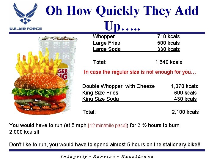 Oh How Quickly They Add Up…. . Whopper Large Fries Large Soda Total: 710