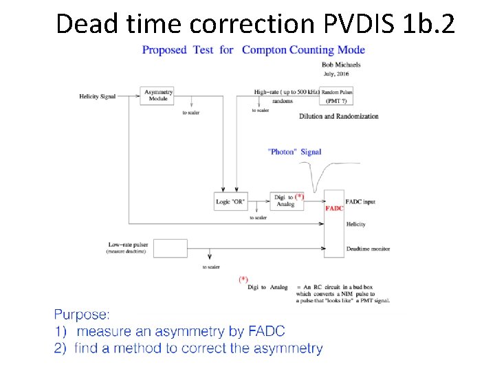 Dead time correction PVDIS 1 b. 2 