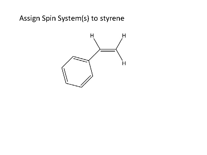 Assign Spin System(s) to styrene 