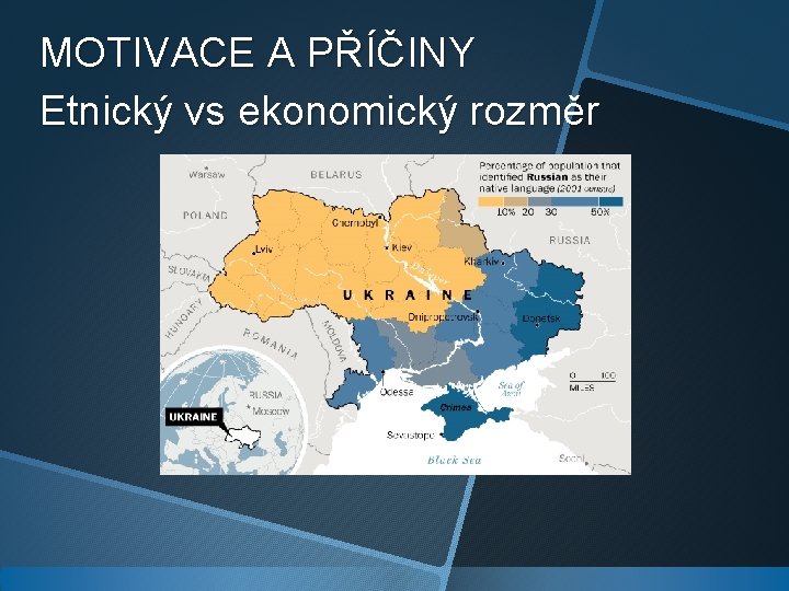 MOTIVACE A PŘÍČINY Etnický vs ekonomický rozměr 