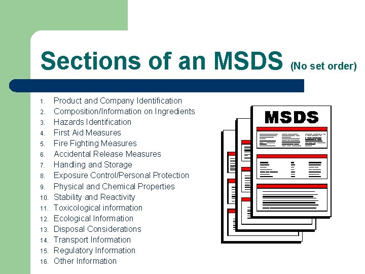 Understanding Msds Material Safety Data Sheets The MSDS 29 CFR