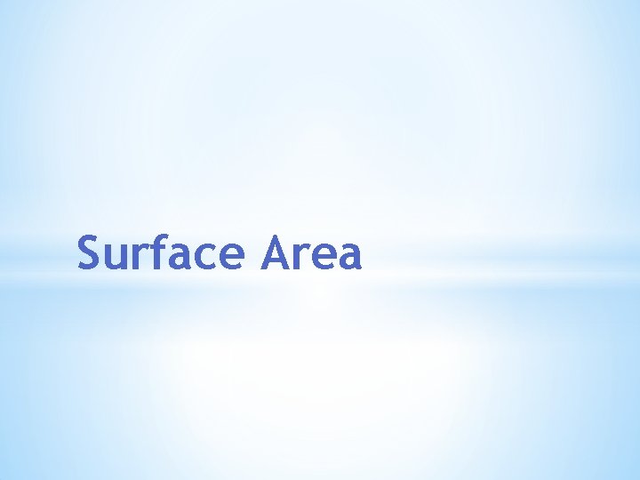 Surface Area 