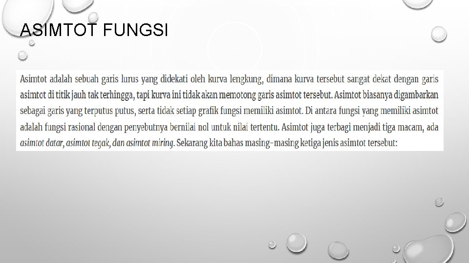 ASIMTOT FUNGSI 