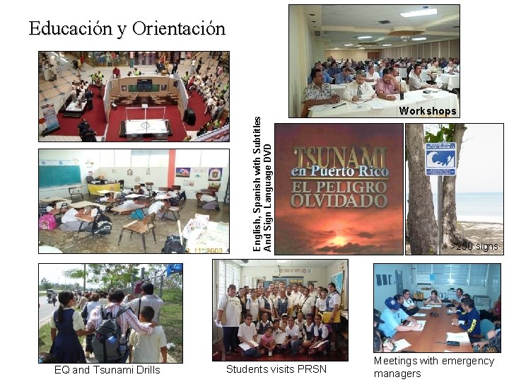 English, Spanish with Subtitles And Sign Language DVD Educación y Orientación EQ and Tsunami