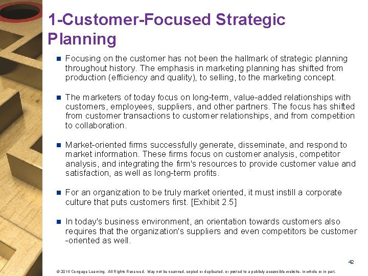 1 -Customer-Focused Strategic Planning n Focusing on the customer has not been the hallmark 1 -Customer-Focused Strategic Planning n Focusing on the customer has not been the hallmark