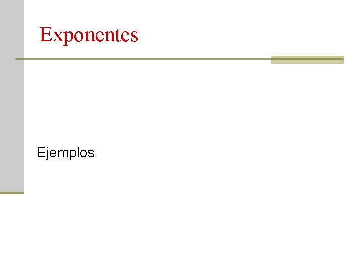 Exponentes Ejemplos 