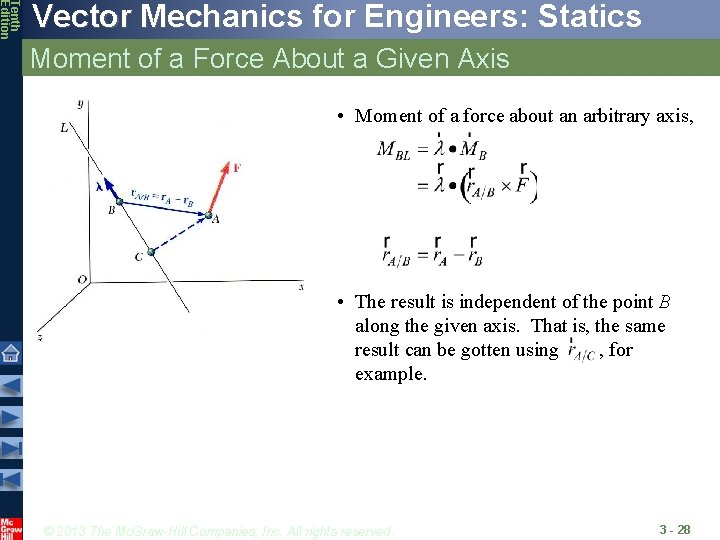 Tenth Edition Vector Mechanics for Engineers: Statics Moment of a Force About a Given