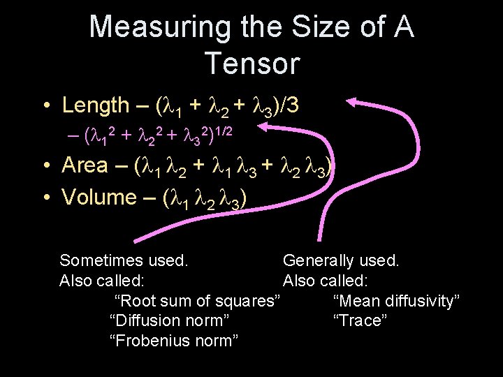 Measuring the Size of A Tensor • Length – ( 1 + 2 +