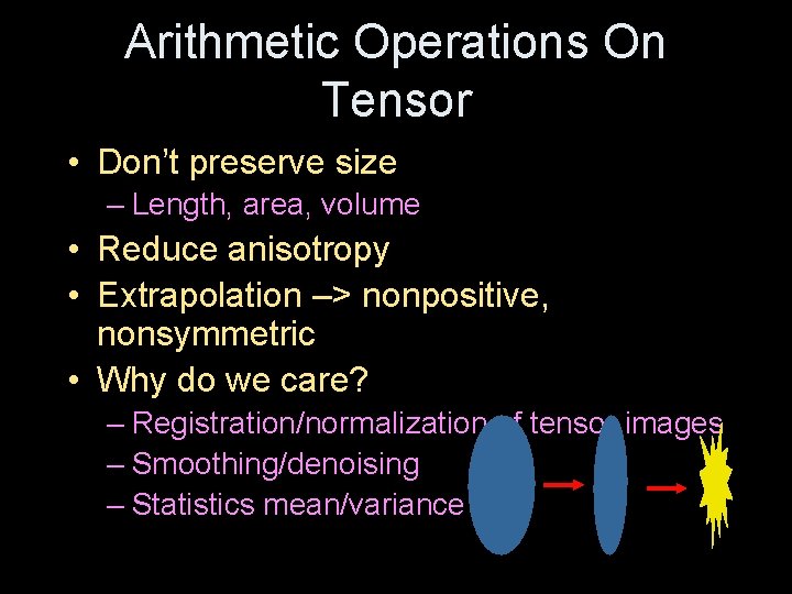 Arithmetic Operations On Tensor • Don’t preserve size – Length, area, volume • Reduce