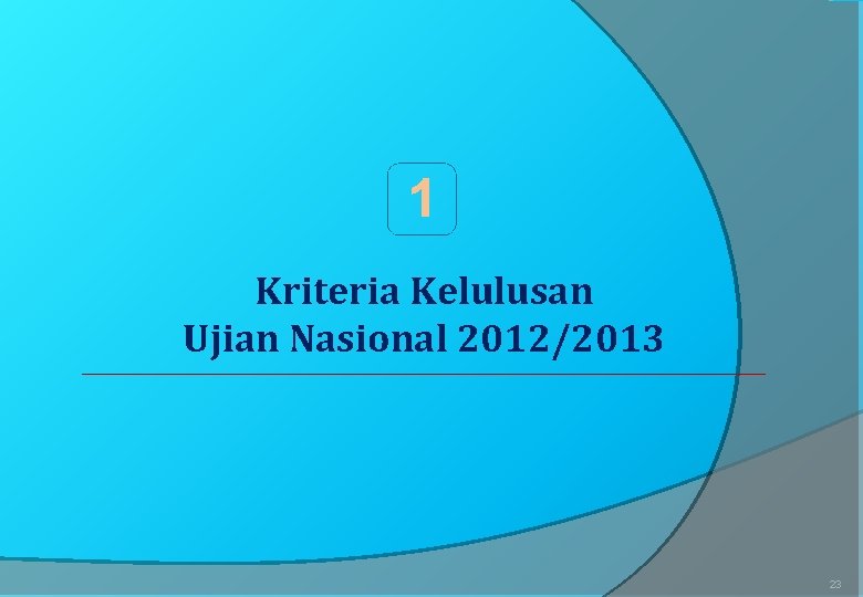 1 Kriteria Kelulusan Ujian Nasional 2012/2013 23 