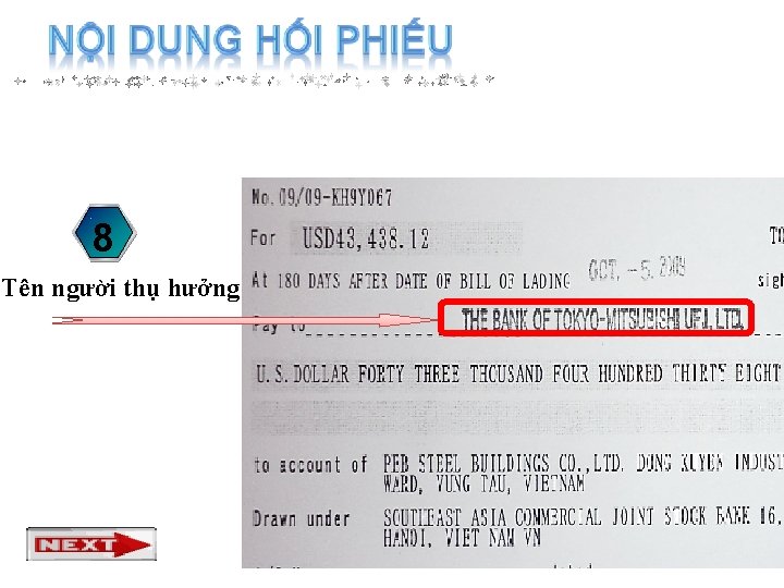 8 Tên người thụ hưởng 