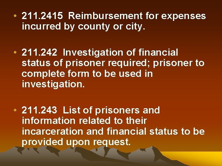  • 211. 2415 Reimbursement for expenses incurred by county or city. • 211.