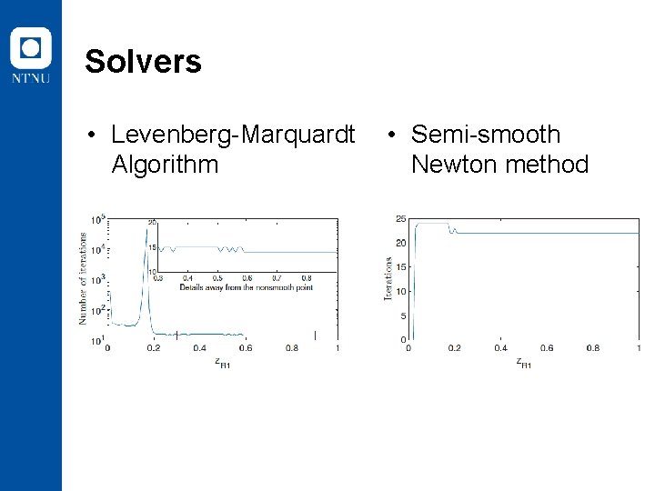 Solvers • Levenberg-Marquardt Algorithm • Semi-smooth Newton method 