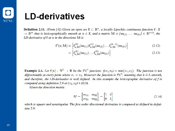 LD-derivatives 20 
