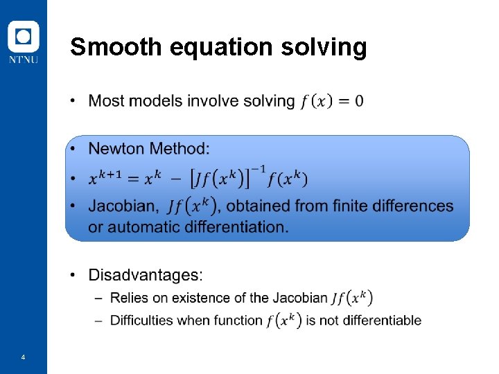 Smooth equation solving • 4 
