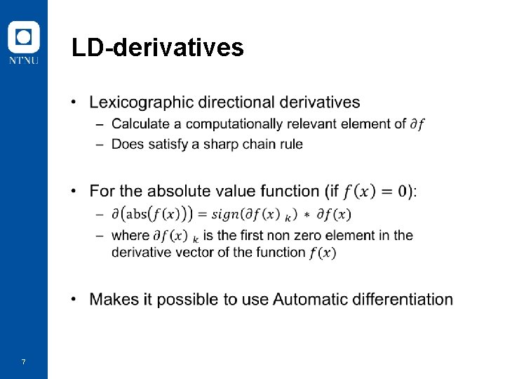 LD-derivatives • 7 
