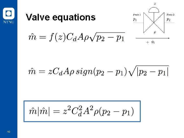 Valve equations 10 