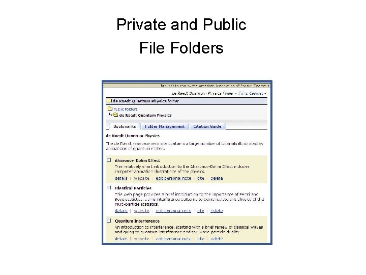 Private and Public File Folders 