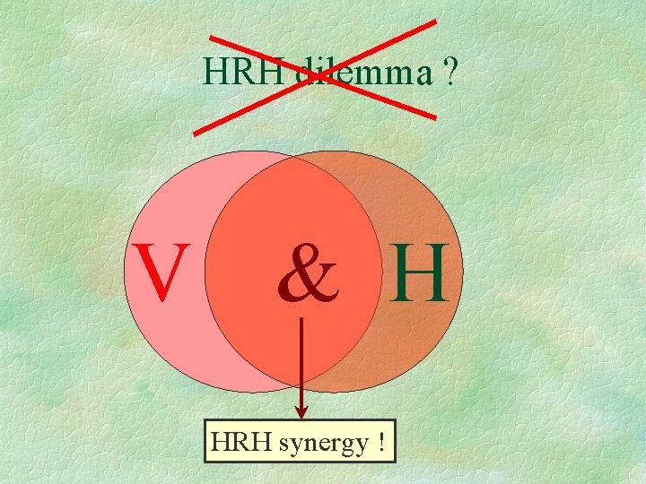 HRH dilemma ? V & H HRH synergy ! 