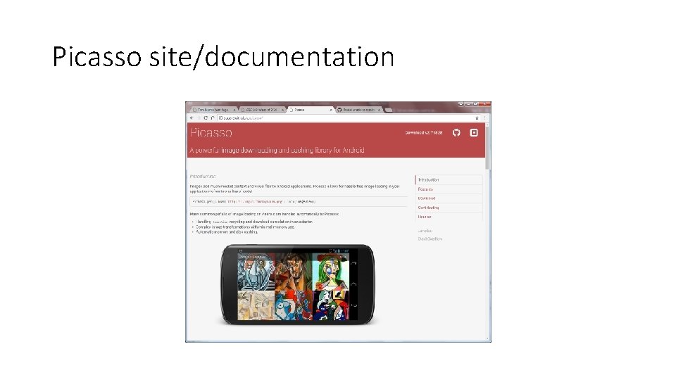 Picasso site/documentation 