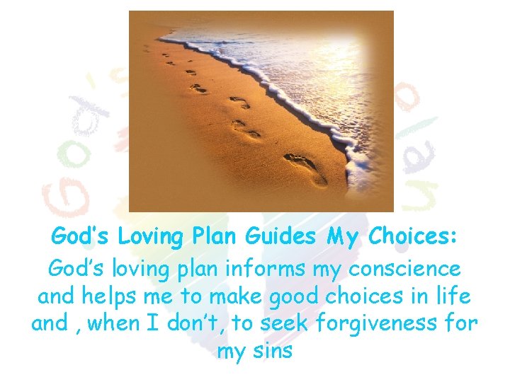 God’s Loving Plan Guides My Choices: God’s loving plan informs my conscience and helps God’s Loving Plan Guides My Choices: God’s loving plan informs my conscience and helps