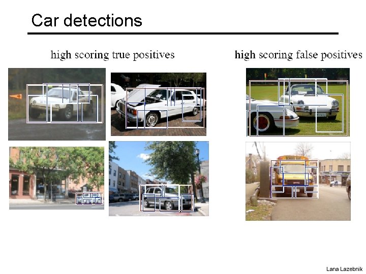 Car detections Lana Lazebnik 