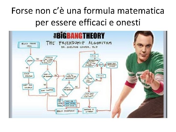 Forse non c’è una formula matematica per essere efficaci e onesti 