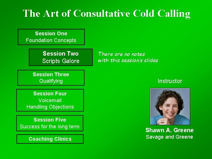 The Art Of Consultative Cold Calling Session One