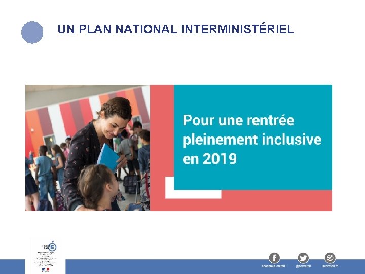 UN PLAN NATIONAL INTERMINISTÉRIEL 