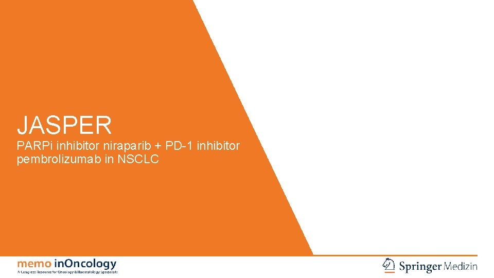 JASPER PARPi inhibitor niraparib + PD-1 inhibitor pembrolizumab in NSCLC 