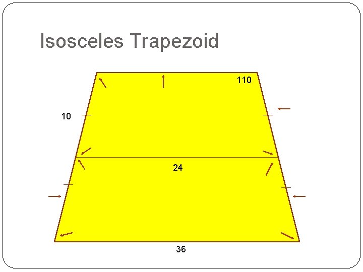 Isosceles Trapezoid 110 10 24 36 