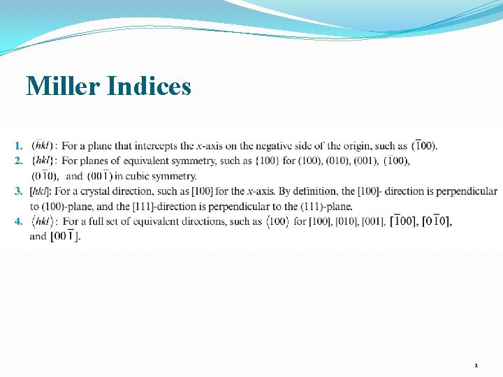 Miller Indices 1 